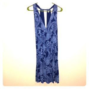 Anthropologie Blue V-Neck Dress